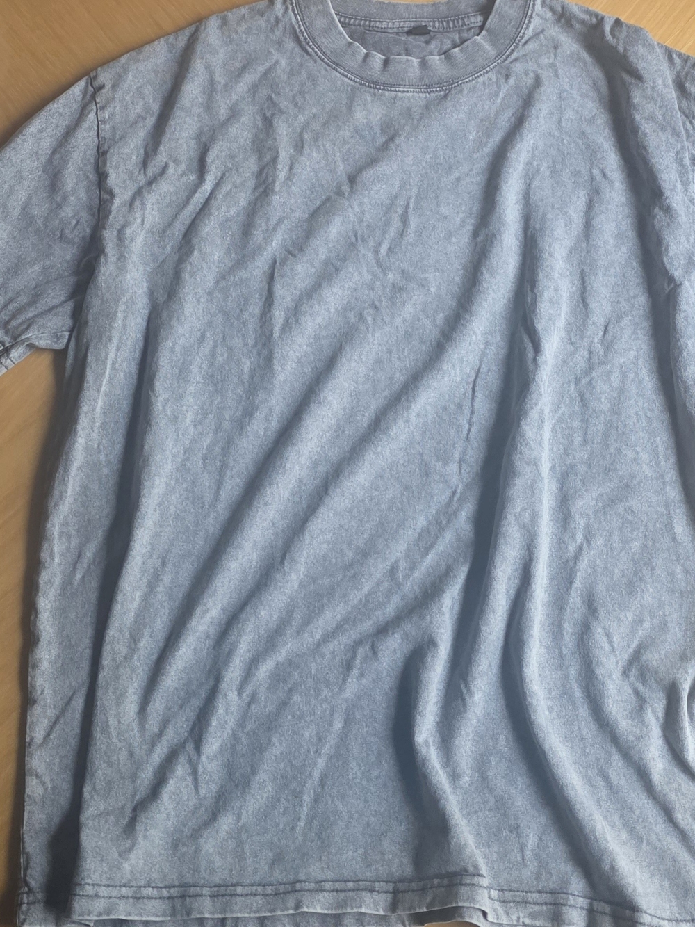 Men's Washed Light Blue Crewneck Tee